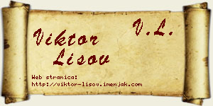 Viktor Lisov vizit kartica